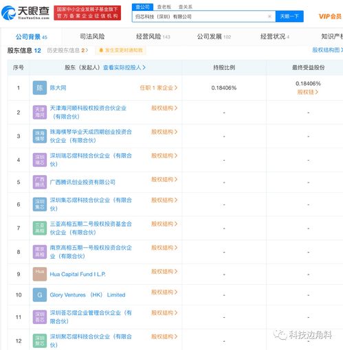 騰訊等資本注入深圳歸芯科技，科技與旅游融合項目策劃咨詢迎來新機遇